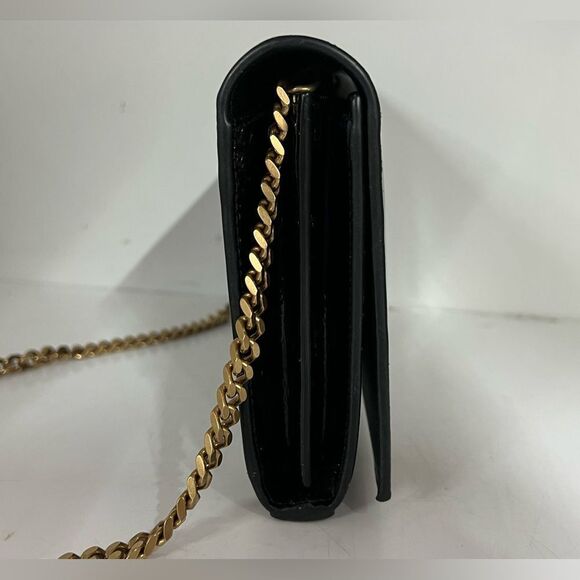Saint Laurent Uptown Chain Wallet in Black Patent Leather - Picture 5 of 12